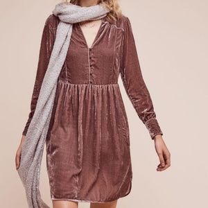 anthropologie velvet dress